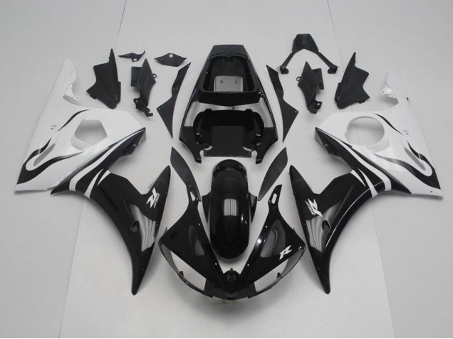 2003-2005 Black and White Yamaha YZF R6 Motor Bike Fairings UK Stores 2003-2005 Black and White Yamaha YZF R6 Motor Bike Fairings UK Stores