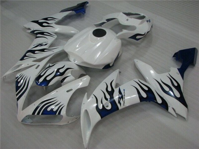 2004-2006 White Blue Flame Yamaha YZF R1 Replacement Fairings UK Stores 2004-2006 White Blue Flame Yamaha YZF R1 Replacement Fairings UK Stores