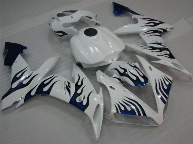2004-2006 White Blue Flame Yamaha YZF R1 Replacement Fairings UK Stores 2004-2006 White Blue Flame Yamaha YZF R1 Replacement Fairings UK Stores