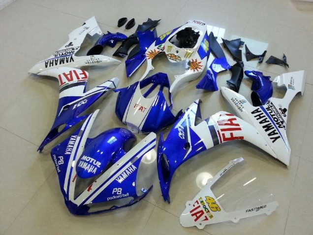 2004-2006 Blue White Red Yamaha YZF R1 Motorcycle Fairings Kits UK Stores