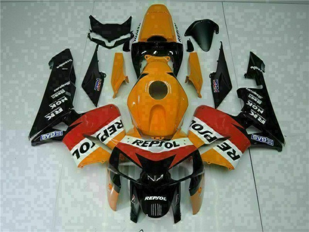 2005-2006 Orange Black Repsol Honda CBR600RR Motorbike Fairing UK Stores 2005-2006 Orange Black Repsol Honda CBR600RR Motorbike Fairing UK Stores
