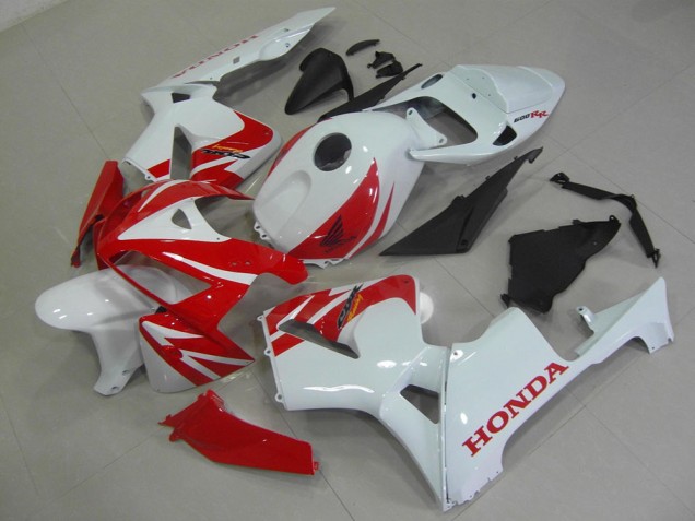2005-2006 Red White Honda CBR600RR Replacement Motorcycle Fairings UK Stores 2005-2006 Red White Honda CBR600RR Replacement Motorcycle Fairings UK Stores