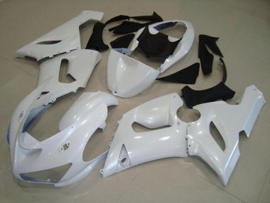2005-2006 Dark Pearl White Kawasaki ZX6R Motorbike Fairing UK Stores