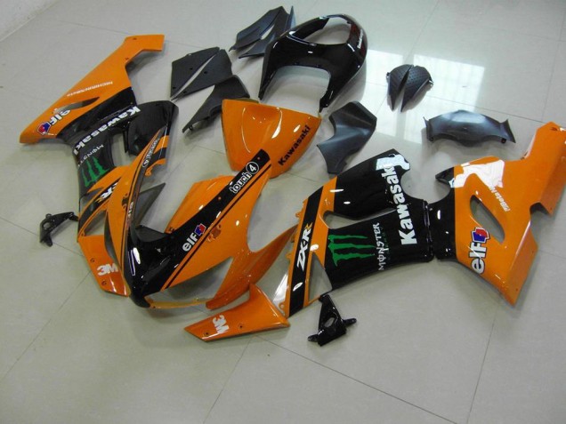 2005-2006 Orange Monster Kawasaki ZX6R Bike Fairing UK Stores 2005-2006 Orange Monster Kawasaki ZX6R Bike Fairing UK Stores