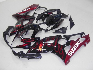 2005-2006 Red Flame Suzuki GSXR 1000 Motorcycle Fairings UK Stores