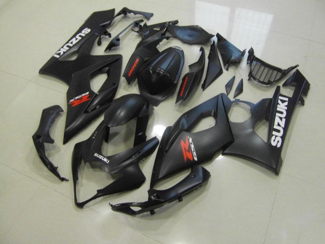 2005-2006 Matte Black with White Decals Suzuki GSXR 1000 Bike Fairing Kit UK Stores 2005-2006 Matte Black with White Decals Suzuki GSXR 1000 Bike Fairing Kit UK Stores