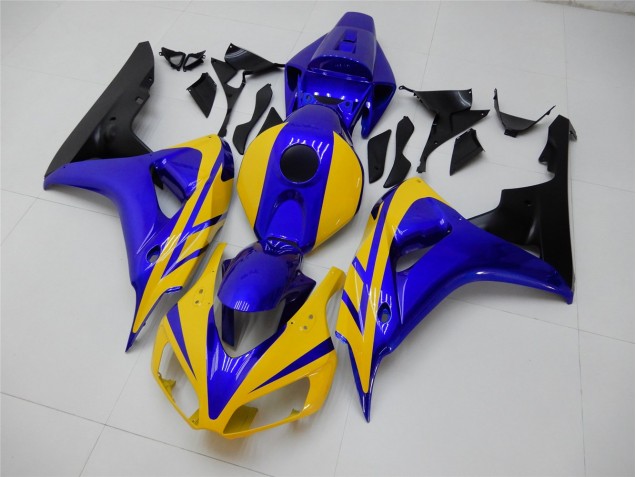 2006-2007 Yellow Blue Honda CBR1000RR Replacement Motorcycle Fairings UK Stores