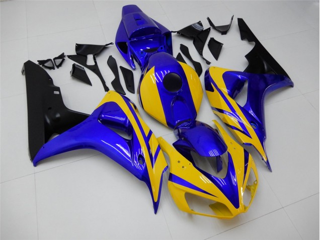 2006-2007 Yellow Blue Honda CBR1000RR Replacement Motorcycle Fairings UK Stores