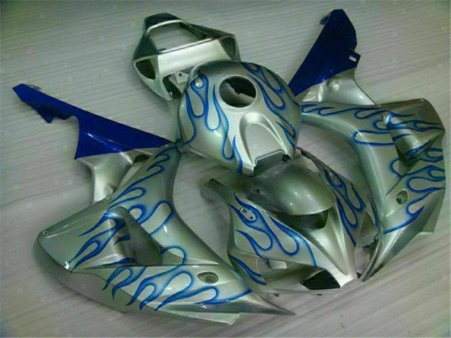 2006-2007 Blue Flame Silver Honda CBR1000RR Motorcycle Fairing Kits UK Stores 2006-2007 Blue Flame Silver Honda CBR1000RR Motorcycle Fairing Kits UK Stores