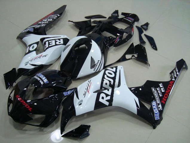 2006-2007 Black White Repsol Honda CBR1000RR Motorcycle Replacement Fairings UK Stores