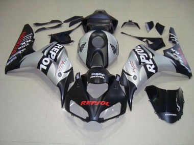 2006-2007 Matte Black Silver Repsol Honda CBR1000RR Motorcycle Fairing UK Stores