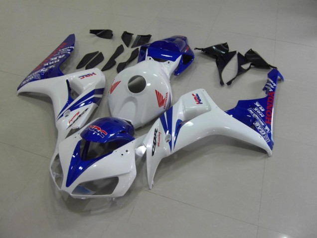 2006-2007 Pearl White Blue Honda CBR1000RR Motorcycle Fairings Kits UK Stores