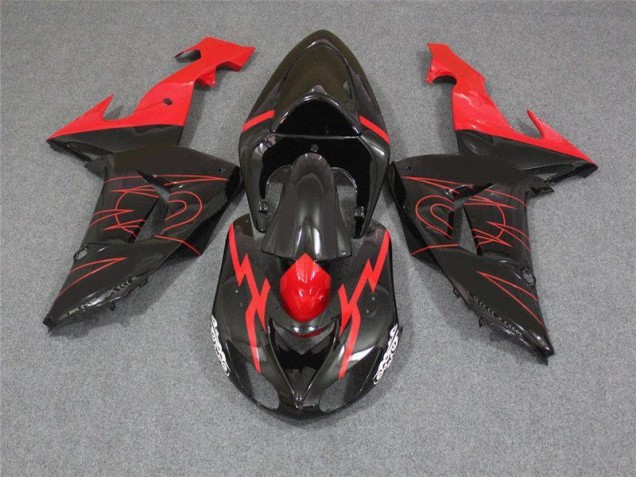 2006-2007 Black Red Kawasaki ZX10R Motorcycle Fairings UK Stores 2006-2007 Black Red Kawasaki ZX10R Motorcycle Fairings UK Stores