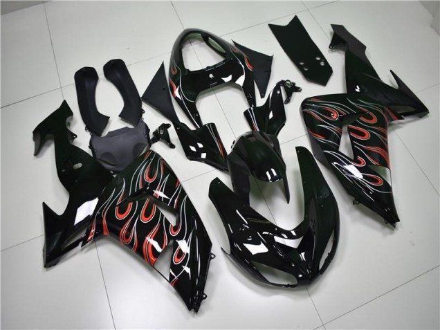 2006-2007 Black Grey Red Kawasaki ZX10R Motorbike Fairing UK Stores 2006-2007 Black Grey Red Kawasaki ZX10R Motorbike Fairing UK Stores