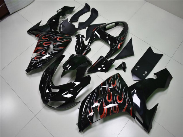 2006-2007 Black Grey Red Kawasaki ZX10R Motorbike Fairing UK Stores 2006-2007 Black Grey Red Kawasaki ZX10R Motorbike Fairing UK Stores