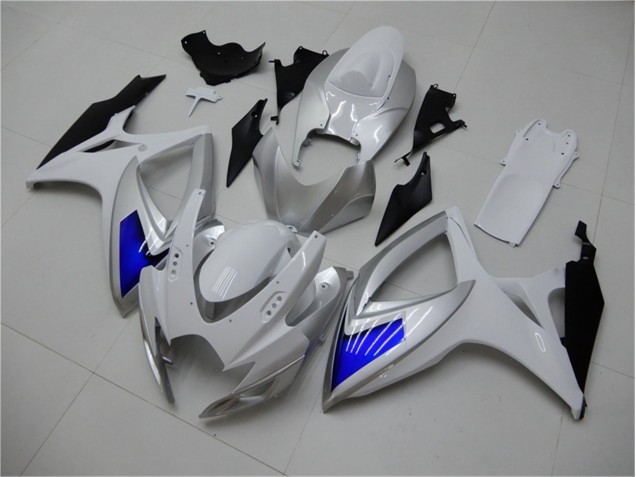 2006-2007 White Blue Suzuki GSXR 600/750 Motorcylce Fairings UK Stores