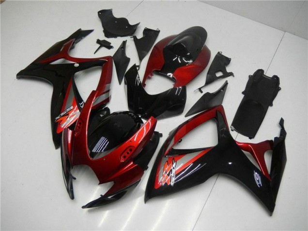 2006-2007 Red Black Suzuki GSXR 600/750 Motor Bike Fairings UK Stores