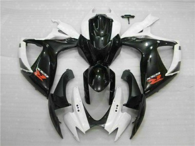 2006-2007 White Black Suzuki GSXR 600/750 Motorcycle Fairings Kit UK Stores