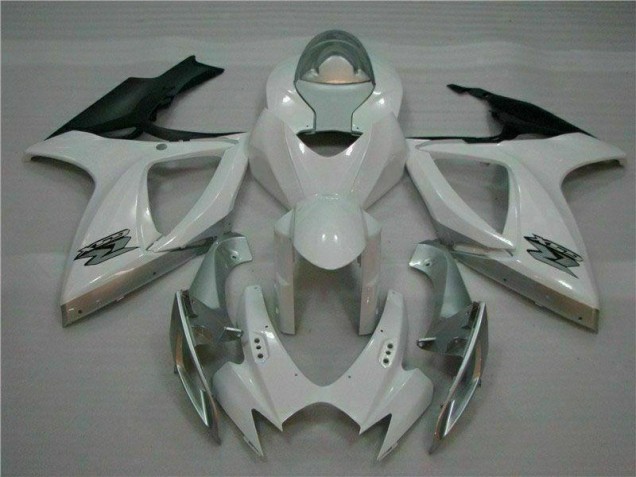 2006-2007 White Silver Suzuki GSXR 600/750 Motorcycle Fairing Kit UK Stores
