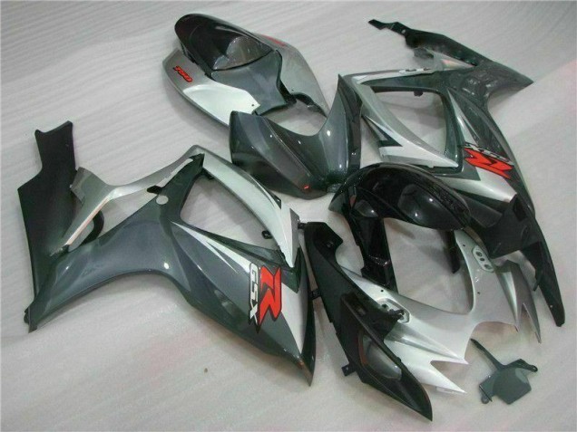 2006-2007 Silver Black Suzuki GSXR 600/750 Motorcycle Fairings Kits UK Stores
