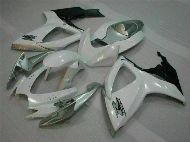 2006-2007 White Silver Suzuki GSXR 600/750 Motorcycle Fairings Kit UK Stores 2006-2007 White Silver Suzuki GSXR 600/750 Motorcycle Fairings Kit UK Stores