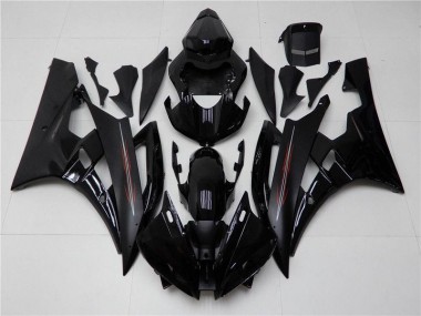 2006-2007 Glossy Matte Black Yamaha YZF R6 Motor Bike Fairings UK Stores