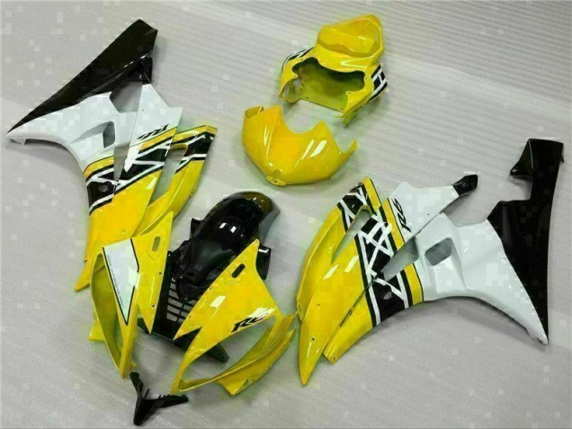2006-2007 Yellow White Black Yamaha YZF R6 Motorcylce Fairings UK Stores 2006-2007 Yellow White Black Yamaha YZF R6 Motorcylce Fairings UK Stores