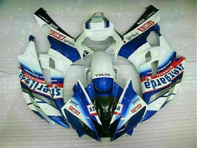 2006-2007 White Blue Yamaha YZF R6 Motorbike Fairing UK Stores 2006-2007 White Blue Yamaha YZF R6 Motorbike Fairing UK Stores
