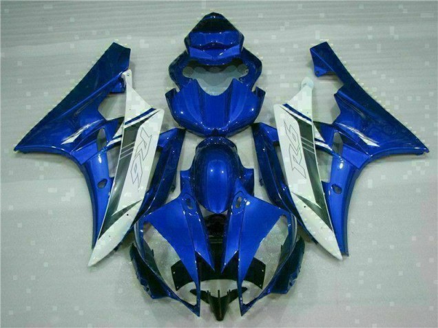 2006-2007 Blue White Yamaha YZF R6 Bike Fairings UK Stores 2006-2007 Blue White Yamaha YZF R6 Bike Fairings UK Stores