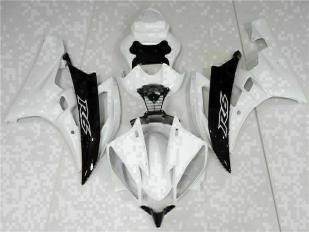2006-2007 White Black Yamaha YZF R6 Bike Fairings UK Stores 2006-2007 White Black Yamaha YZF R6 Bike Fairings UK Stores