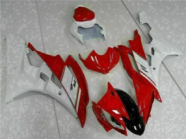 2006-2007 Red White Yamaha YZF R6 Motorcyle Fairings UK Stores 2006-2007 Red White Yamaha YZF R6 Motorcyle Fairings UK Stores
