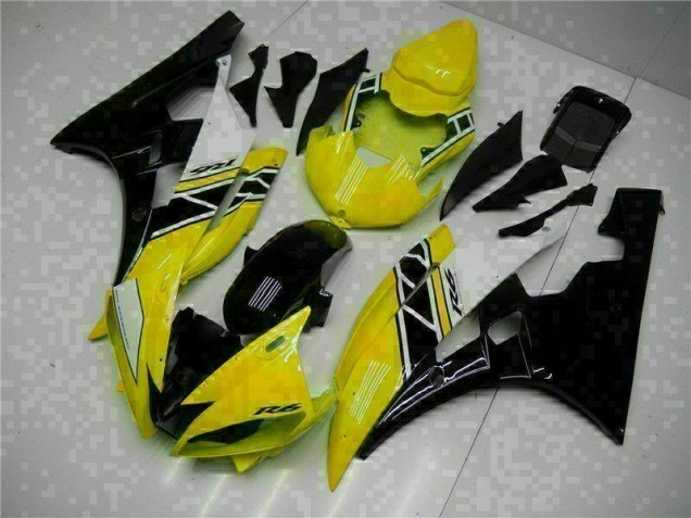 2006-2007 Yellow Black Yamaha YZF R6 Motorcycle Fairing Kit UK Stores 2006-2007 Yellow Black Yamaha YZF R6 Motorcycle Fairing Kit UK Stores