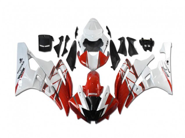 2006-2007 Red White Yamaha YZF R6 Motorcycle Fairings & Bodywork UK Stores 2006-2007 Red White Yamaha YZF R6 Motorcycle Fairings & Bodywork UK Stores