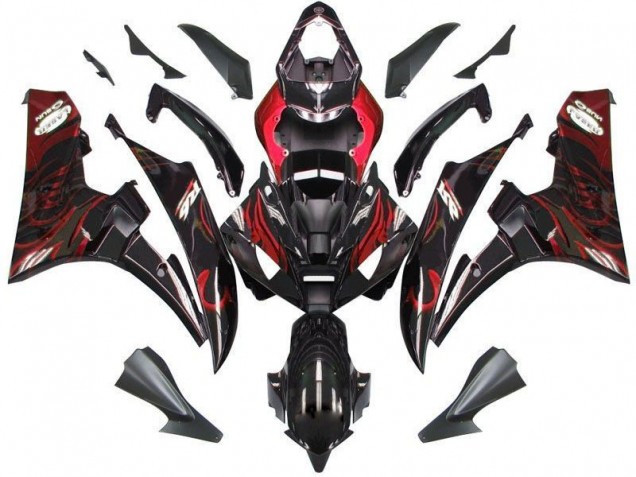 2006-2007 Black Red Flame Yamaha YZF R6 Bike Fairing UK Stores 2006-2007 Black Red Flame Yamaha YZF R6 Bike Fairing UK Stores
