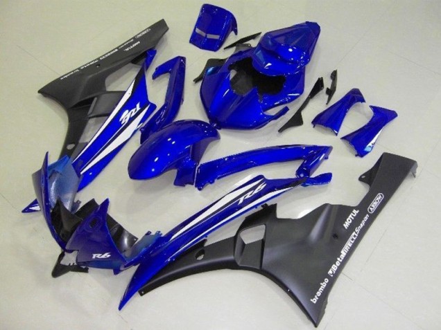 2006-2007 Blue Black Yamaha YZF R6 Motorcyle Fairings UK Stores 2006-2007 Blue Black Yamaha YZF R6 Motorcyle Fairings UK Stores