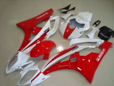 2006-2007 Red White Yamaha YZF R6 Motorcycle Fairing UK Stores