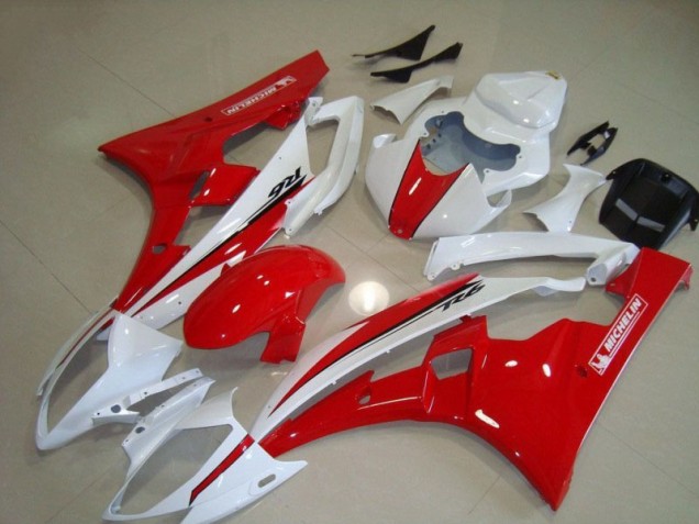 2006-2007 Red White Yamaha YZF R6 Motorcycle Fairing UK Stores 2006-2007 Red White Yamaha YZF R6 Motorcycle Fairing UK Stores