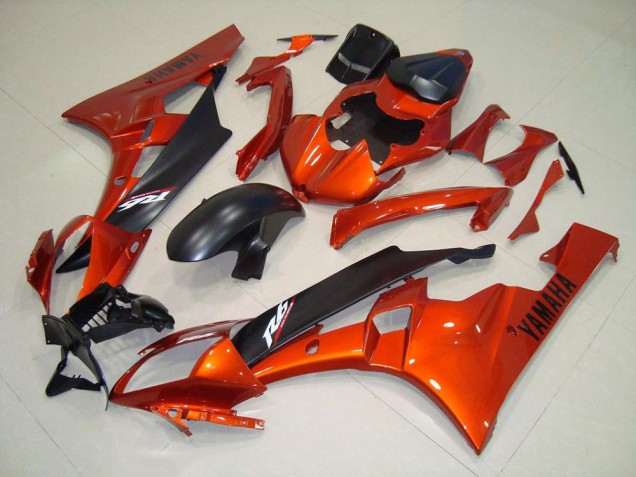 2006-2007 Orange Matte Black Yamaha YZF R6 Motorcycle Replacement Fairings UK Stores 2006-2007 Orange Matte Black Yamaha YZF R6 Motorcycle Replacement Fairings UK Stores