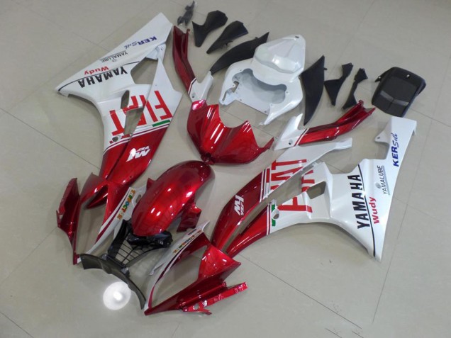 2006-2007 Red Fiat Yamaha YZF R6 Motorcyle Fairings UK Stores 2006-2007 Red Fiat Yamaha YZF R6 Motorcyle Fairings UK Stores