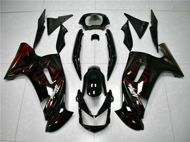 2006-2008 Red Flame Kawasaki EX650 Motorcycle Fairing UK Stores 2006-2008 Red Flame Kawasaki EX650 Motorcycle Fairing UK Stores