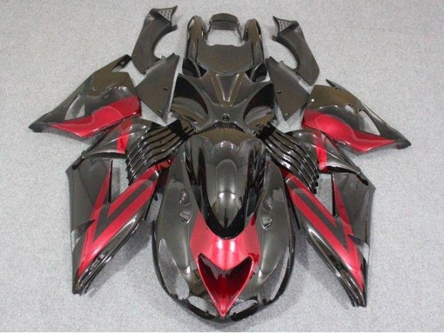 2006-2011 Black Red Kawasaki ZX14R ZZR1400 Bike Fairings UK Stores 2006-2011 Black Red Kawasaki ZX14R ZZR1400 Bike Fairings UK Stores