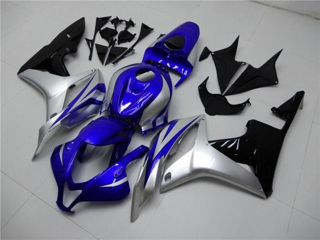 2007-2008 Blue Silver Black Honda CBR600RR Replacement Motorcycle Fairings UK Stores