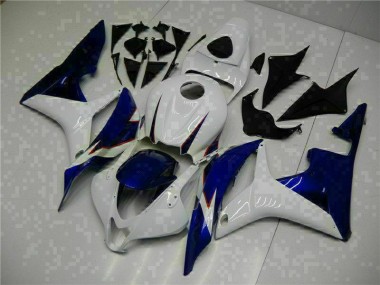 2007-2008 White Blue Honda CBR600RR Replacement Motorcycle Fairings UK Stores