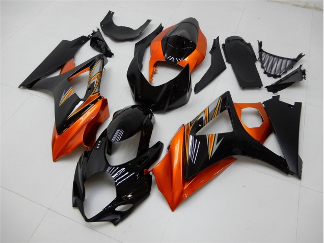 2007-2008 Orange Black Suzuki GSXR 1000 K7 Motor Fairings UK Stores 2007-2008 Orange Black Suzuki GSXR 1000 K7 Motor Fairings UK Stores