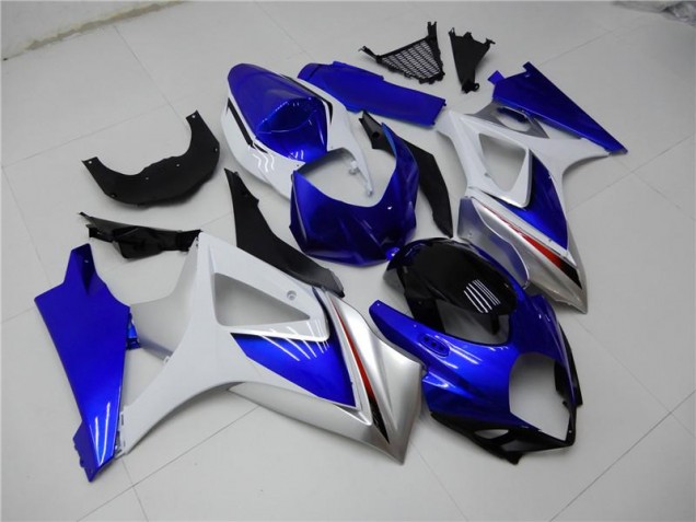 2007-2008 Blue White Suzuki GSXR 1000 K7 Motorcycle Fairings UK Stores 2007-2008 Blue White Suzuki GSXR 1000 K7 Motorcycle Fairings UK Stores