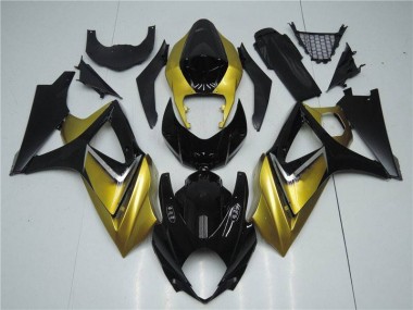 2007-2008 Gold Black Suzuki GSXR 1000 K7 Motorbike Fairing UK Stores