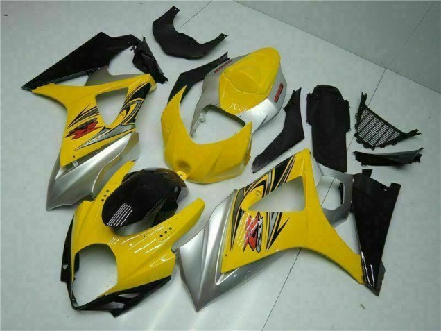 2007-2008 Yellow Suzuki GSXR 1000 K7 Bike Fairing Kit UK Stores 2007-2008 Yellow Suzuki GSXR 1000 K7 Bike Fairing Kit UK Stores