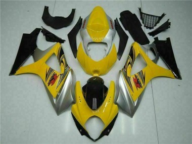 2007-2008 Yellow Suzuki GSXR 1000 K7 Bike Fairing Kit UK Stores