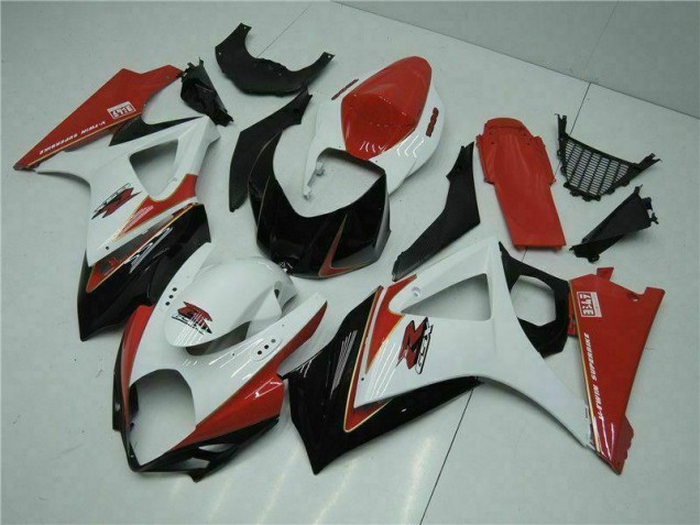 2007-2008 Red White Suzuki GSXR 1000 K7 Motorcycle Bodywork UK Stores 2007-2008 Red White Suzuki GSXR 1000 K7 Motorcycle Bodywork UK Stores