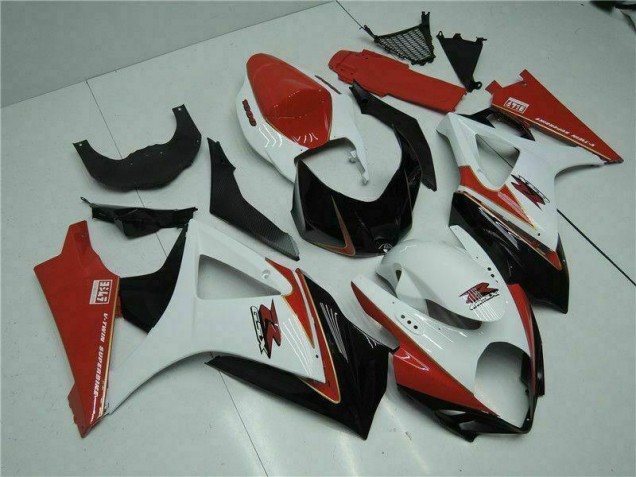 2007-2008 Red White Suzuki GSXR 1000 K7 Motorcycle Bodywork UK Stores 2007-2008 Red White Suzuki GSXR 1000 K7 Motorcycle Bodywork UK Stores
